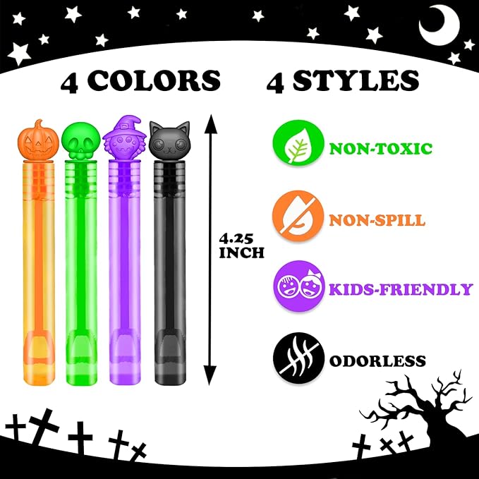 Bulk Halloween Trick or Treat Toys for Toddlers 300 PCS, Halloween Mini Bubbles Birthday Party Favors Bulk for Kids, Preschool Bucket Basket Goodie Gift Bag Pinata Stuffer Fillers Ideas for Boys Girls