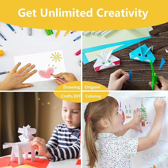 100 Sheets Art Paper for Kids 12" x 17" Craft Drawing Paper for Kids, Doodles and Sketching, Loose Sketch Paper for Drawing