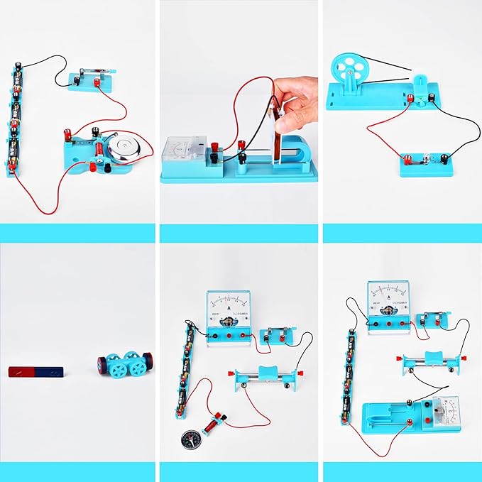 Mysterystone Science Experiment for Kids Electricity and Magnetism Kit for Students Stem Kit Physics Lab Basic Circuit Board Kit for Learning Starter