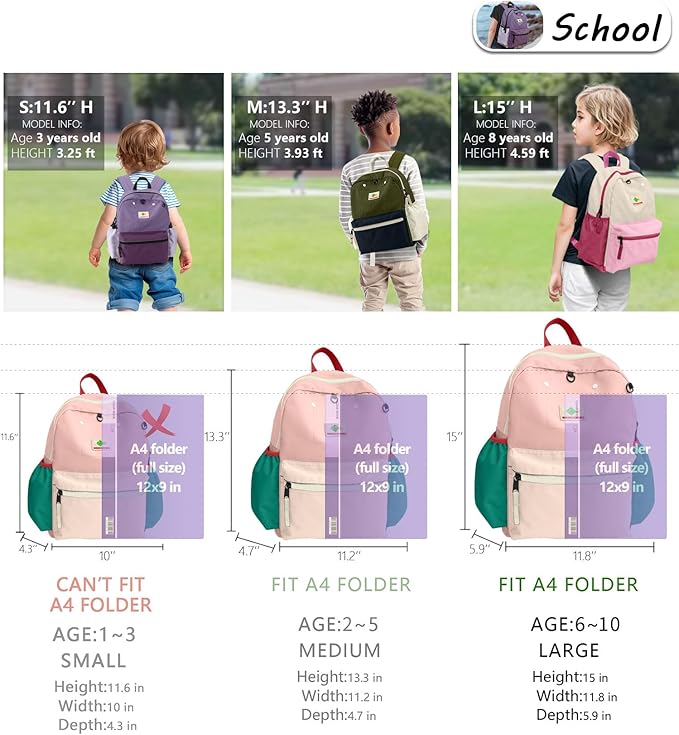 Kids Backpack for Girls: Girls Backpack 6-10 - Kindergarten Elementary School Bookbag for Girl