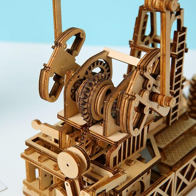 3D Wooden Puzzles Oilfield Oil Pump Model Kits, Brainteaser and Puzzle for Christmas/Birthday,Gifts for Adults and Teens to Build Combination
