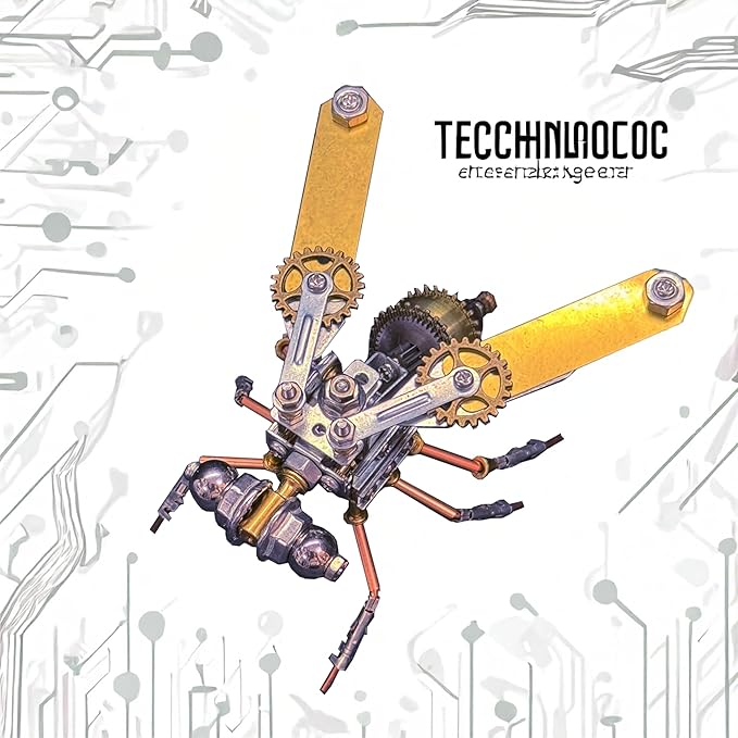 Steampunk Metal Insect Bug Mechanical Steampunk Sculpture Steampunk Mechanical Insect Clockwork 3D Steampunk Metal Puzzle Kits for Adults (Mechanical Fly A)