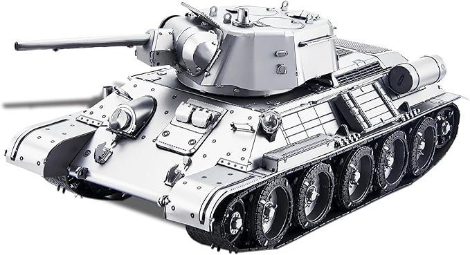 Piececool 3D Puzzles for Adults, Soviet T34 Tank Model Building Kits (1:48 Scale), Metal Kit to Build, Challenging Brain Teaser Puzzle DIY Arts and Craft Kits, Best Gifts