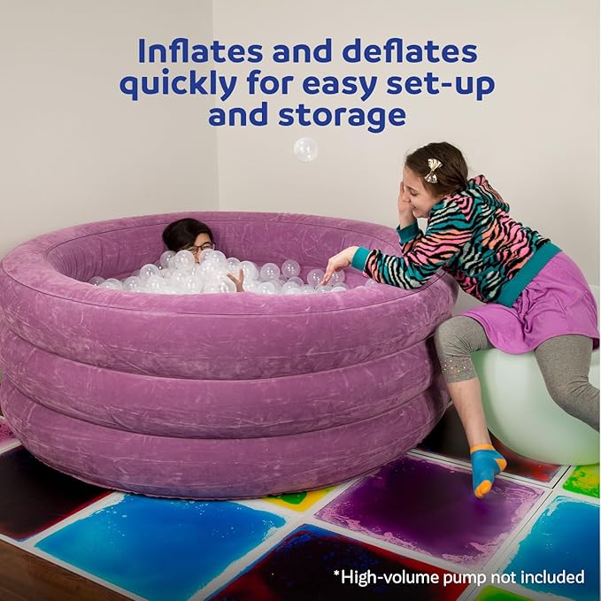 Fun and Function - Air-Lite Ball Pit for Toddlers & Kids - Indoor Soft Play Ball Pit - Big Blow Up/Inflatable - Sensory Tool for Kids w/Special Needs