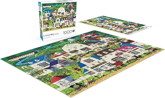 Buffalo Games - Charles Wysocki - Shops and Buggies - 1000 Piece Jigsaw Puzzle for Adults -Challenging Puzzle Perfect for Game Nights - Finished Size is 26.75 x 19.75