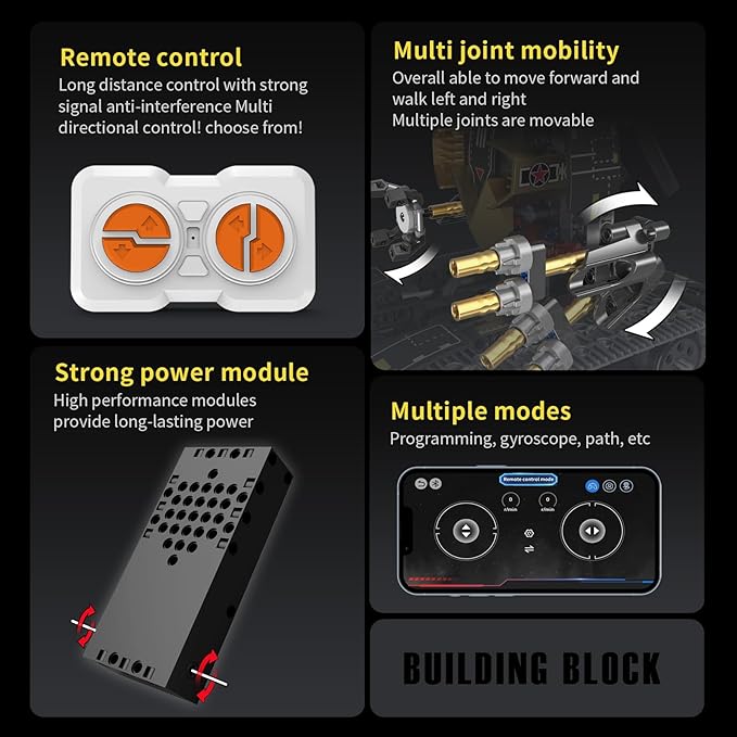 STEM Building Toys for Kids,5-in-1 Remote & App Controlled Construction Robot/Jet fighter/Tank/Speedboat/Bulldozer,RC Car 332 Pcs Educational Learning Building Blocks for Boys Girls Age 6-12+ Year Old