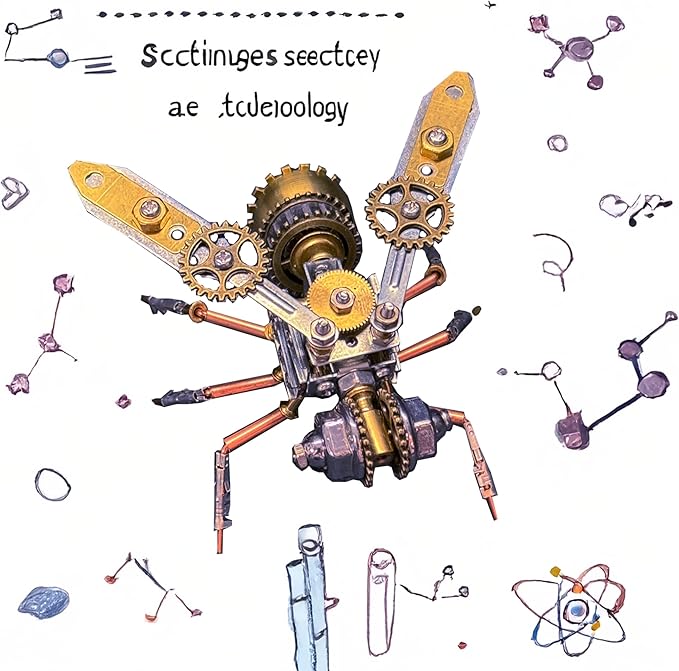 Steampunk Metal Insect Bug Mechanical Steampunk Sculpture Steampunk Mechanical Insect Clockwork 3D Steampunk Metal Puzzle Kits for Adults (Mechanical Bee A)