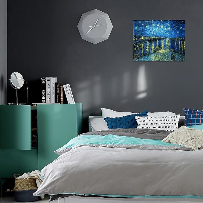 Wooden Jigsaw Puzzles, Wooden Puzzles for Adults, Starry Night Over The Rhone Unique Shape Wood Puzzles, 200 Pcs, Vincent Van Gogh Star Wall Art Decoration for Home