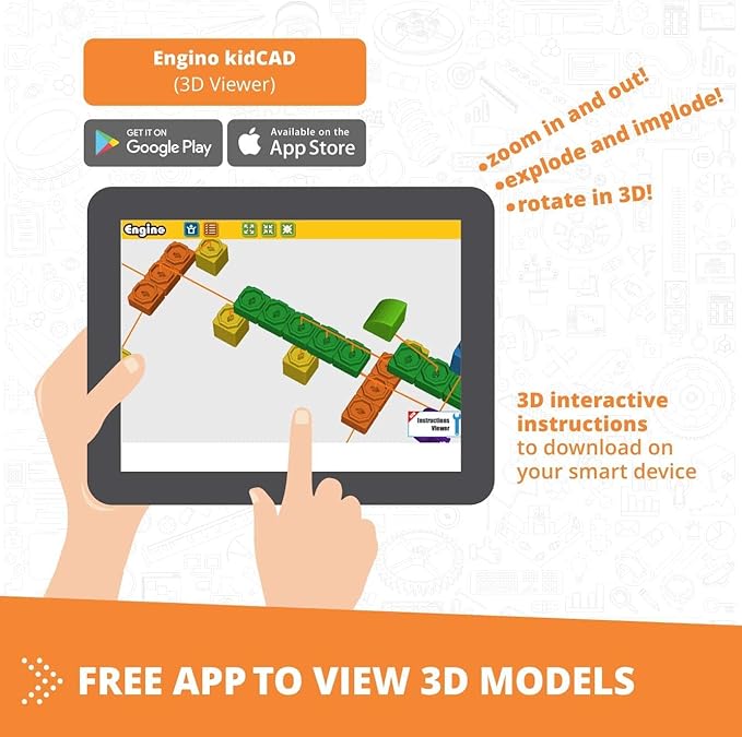 Engino STEAM Labs, Learning About Vehicles, STEAM Kit for Ages 3+, Building Blocks, STEM Kit for Girls & Boys, Learning & Education Toys, Kindergarden Toys (5 Models)