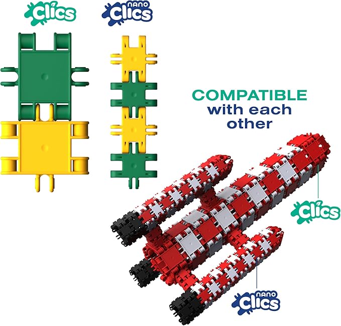 Nano Clics Creative Builders 500, Construction Toys for Children Ages 8 and up, Creative Educational Toys in a 500 Piece Set, Building Blocks for Girls and Boys, Durable Toys