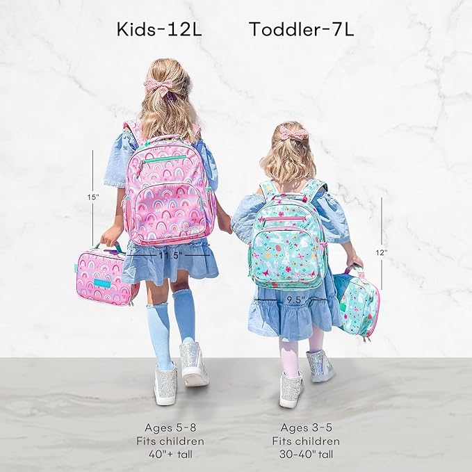 mibasies Toddler Backpack for Girls 2-4: Cute Kids Backpacks for Girls - Preschool Kindergarten Backpack - Rabbit