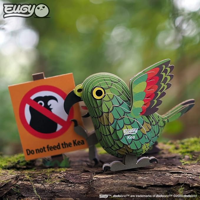 Eugy Kea 3D Puzzle - 23 Piece Eco-Friendly Educational Toy Puzzle for Boys, Girls & Kids Ages 6+