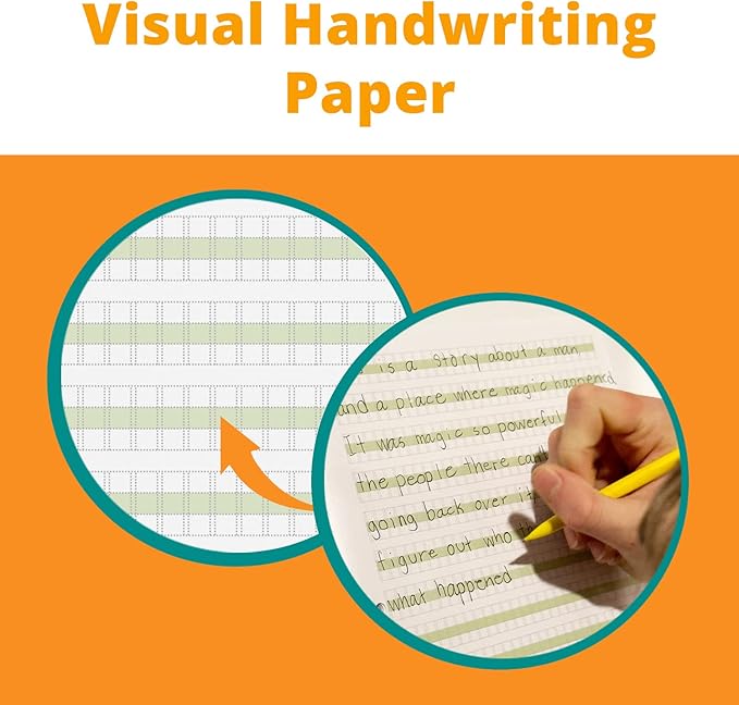 Channie's Youth Composition Notebook, Homework & Improvement Journal for Kids, Older Learners, & Special Needs Students, with Color-Coded Blocks for Handwriting Practice, Blue