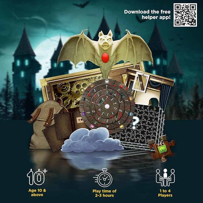 EXIT: Nightfall Manor (with Jigsaw Puzzles) | EXIT: The Game – A Kosmos Game | Family-Friendly, Jigsaw Puzzle-Based at-Home Escape Room Experience | Collaborative Game | for 1 to 4 Players, Ages 10+