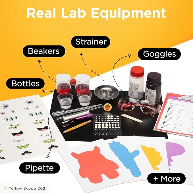 Genetics Science Kit - DNA & Traits Kit, Metal Lab Tools, Ages 8-12 - Hands-On STEM Science Experiment & Educational Toy - Genetics Lab Setup