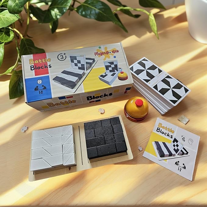 Battle Blocks | STEM Logic & Critical Thinking Board Game for Kids 6-8 8-12 Teens | Educational Family Strategy Challenge | 270 Problem Solving Puzzle Set for The Kids |