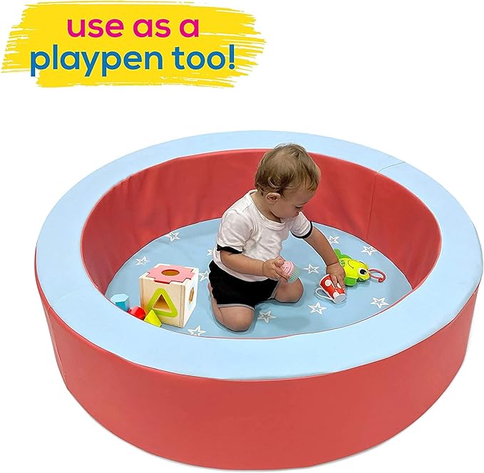 Milliard Foam Ball Pit/Professional Quality/for Toddlers and Baby (Red and Blue)