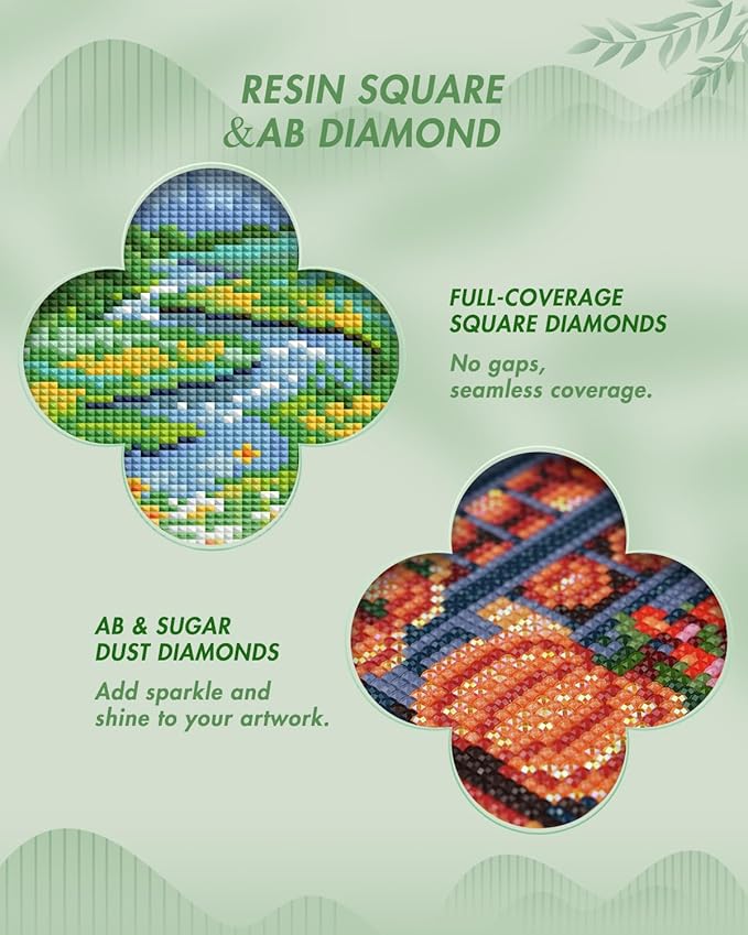 Foreveryoung Minigem Small Diamond Art Kits for Beginners, 12Pcs Square Drill Diamond Painting Kits for Adults 3-Hour Painting, Postcard-Style Mini Diamond Art Kits for Adults 5x7 Inch (Twelve Months)