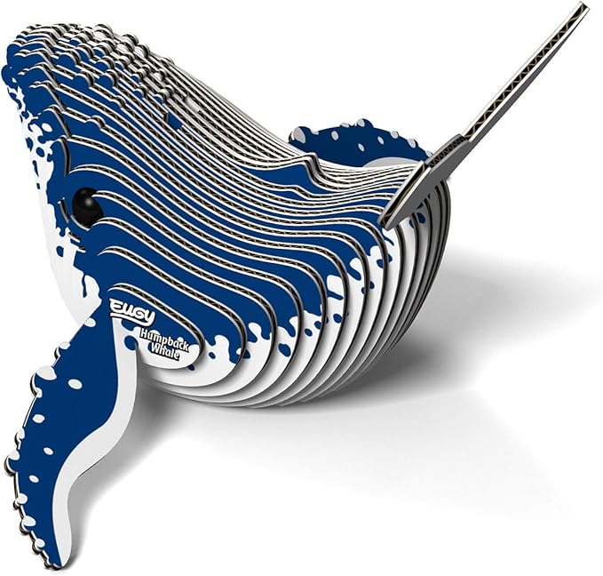 Eugy Humpback Whale 3D Puzzle, 25 Piece Eco-Friendly Educational Toy Puzzles for Boys, Girls & Kids Ages 6+
