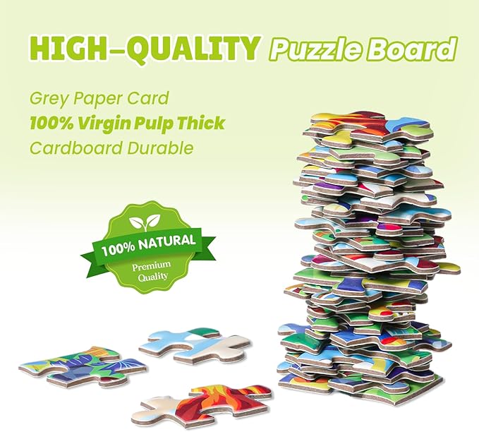 ELX 55 Piece Crazy Racing Jigsaw Puzzle for Kids 3+, Large Floor Puzzle for Preschool Learning with Storage Bag, Educational Toy Gift Birthday and Christmas for Boys Girls