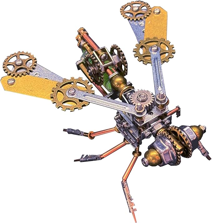 Steampunk Metal Insect Bug Mechanical Steampunk Sculpture Steampunk Mechanical Insect Clockwork 3D Steampunk Metal Puzzle Kits for Adults (Mechanical Bee B)