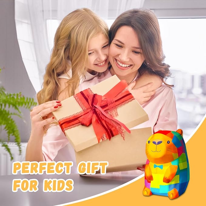 Paint Your Own Capybara Lamp Kit, Art Supplies Arts and Crafts for Kids Ages 8-12, DIY 3D Capybara Night-Light, Creativity Painting Kit Toy for Girl Boy Birthday Gift Ages 3 4 5 6 7 8 9 10 11 12+