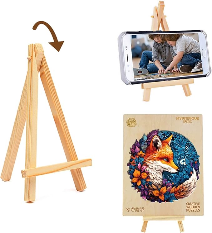 Wooden Puzzles for Adults, Wood Jigsaw Fox Puzzles for Adult, 200 Pcs Wood Animal Puzzle Gifts for Adult Kid Birthday Holiday Family Game(11.5 * 11.3in)