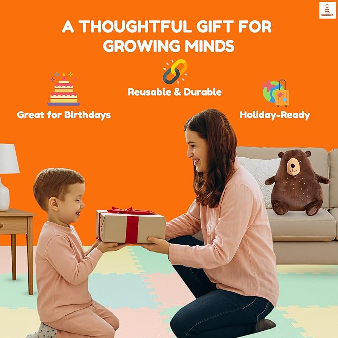 Shumee Montessori Wooden Kids Bowling Set 2+ Years, Eco-Friendly Toddler Bowling Sets with 6 Pins & Ball, Indoor/Outdoor Bowling Set for Kids, Muscle & Brain Development, 100% Child-Safe Toy