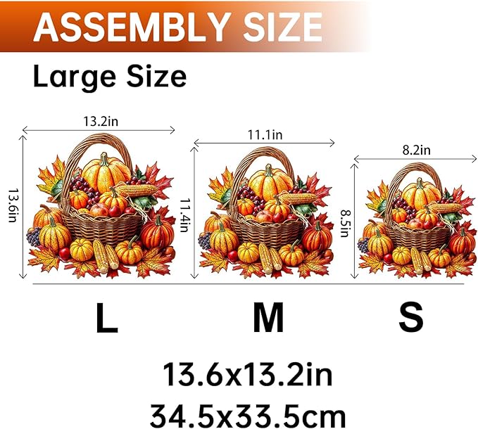 Jigfoxy Wooden Puzzles for Adults, Fall Wood Puzzles Adult, Unique Animal Shape Wooden Jigsaw Puzzles for Adults, Birthday Gifts for Puzzle Lovers, Family (L-13.6 * 13.2in-265pcs)