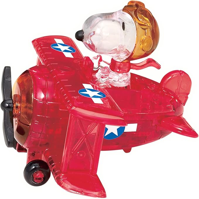 BePuzzled, Peanuts Snoopy Flying Ace Original 3D Crystal Puzzle, Perfect for Puzzlers Ages 12 and Up, Challenging to Complete and Beautiful to Display, Collect Them All