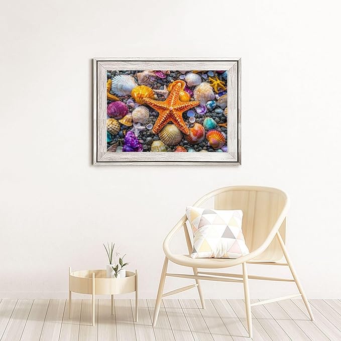 Jigsaw Puzzles for Adults 1000 Pieces,Colorful Seashell Puzzle for Adult 1000 Piece, Seashell and Seashore Beach 1000 Pieces for Adults, Marine Jigsaw Puzzles 500 Piece for Adult