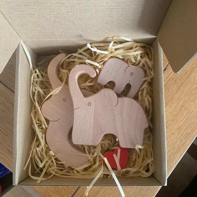 Custom Wooden Bears Family Puzzle with 2-8 Family Name - Family Decor for Mom Unique Wooden Decor Gift for Mom and Dad Mother's Day Father's Day Jigsaw Puzzles (Baby Elephant Puzzle)