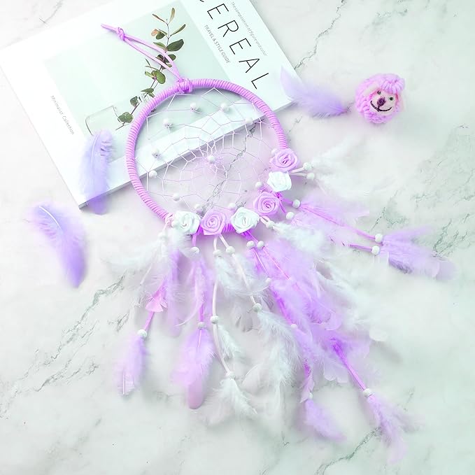 Soarer Light Purple Feathers for Crafts - 300pcs 3-5inch Craft Feathers Bulk for Wedding Home Party, Dream Catcher Supplies and DIY Crafts(Lightpurple)