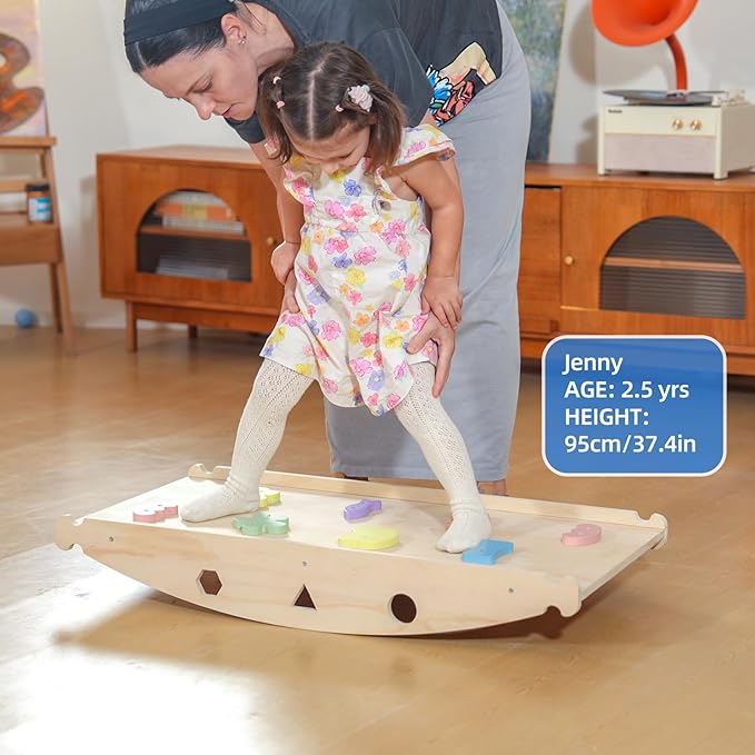 Pikler Triangle Set with Cushion, 9-in-1 Foldable Wooden Climbing Toys for Toddlers, Indoor Montessori Jungle Gym Set for Baby & Kid