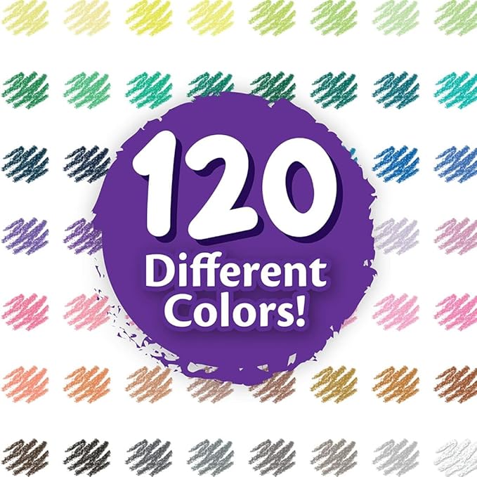 Crayola Colored Pencils Set for Kids (120ct), Bulk Art Supplies for Kids, Back to School Essentials, Teacher Classroom Must Haves, Coloring Book Pencils