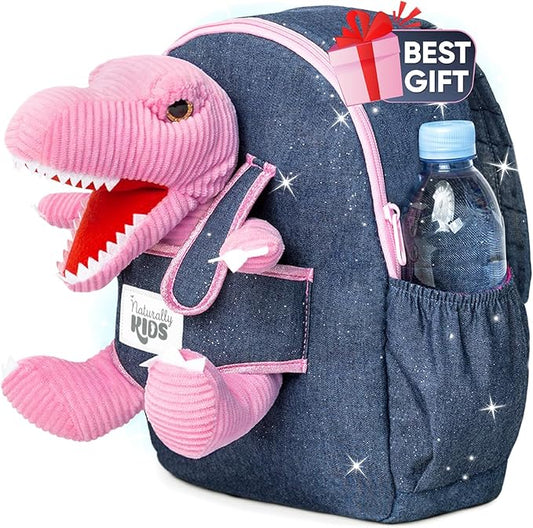 Pink Dinosaur Toys for Kids 5-7, Gifts for 5 Year Old Girls, 4 Year Old Girl Birthday Gift, Toddler Dinosaur Backpack