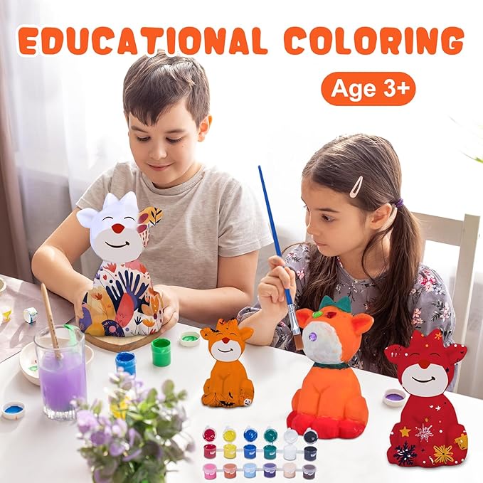 Paint Your Own Deer Lamp Kit,Art Supplies Arts and Crafts for Kids Ages 8-12,Girls 8-12,Night Light Kids Crafts Ages 4-8,Birthda Gift (Deer)