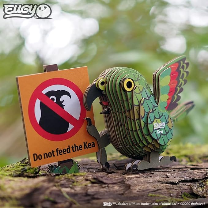 Eugy Kea 3D Puzzle - 23 Piece Eco-Friendly Educational Toy Puzzle for Boys, Girls & Kids Ages 6+
