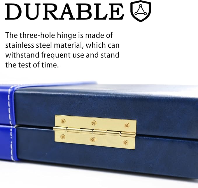 Backgammon Sets for Adults, 15 inch Backgammon Blue Sets Classic Board Game with Premium Leather Case, Portable Travels Strategy Backgammon Game Set for Adults, Kids (Blue)