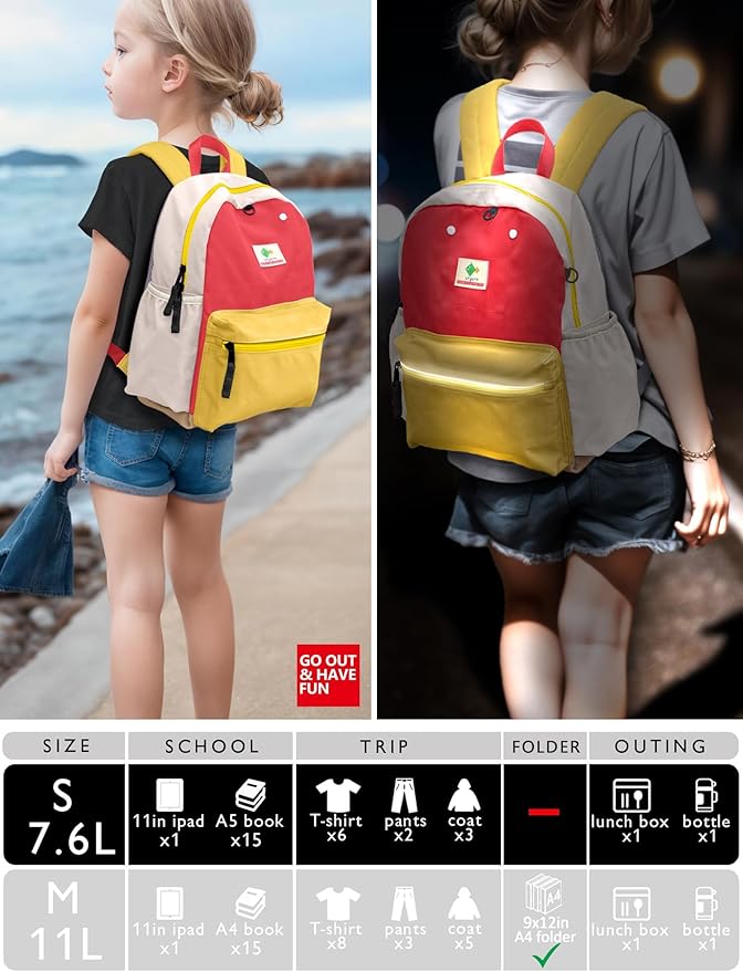 Preschool Toddler Backpack For Boys Girls, School Mini & Travel, Small Kids Child Backpacks, Kindergarten Elementary bag, 11'' H, 1-3,