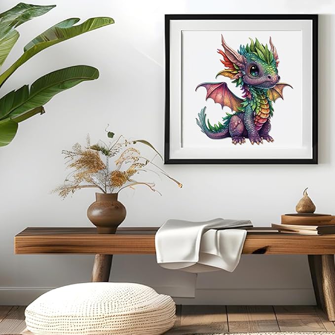Wooden Puzzles for Adults, Dragon Wood Puzzles 200 Pieces, Irregular Animal Shaped Unique Wooden Jigsaw Puzzles, Creative Ghristmas Gift for Teenagers and Adults