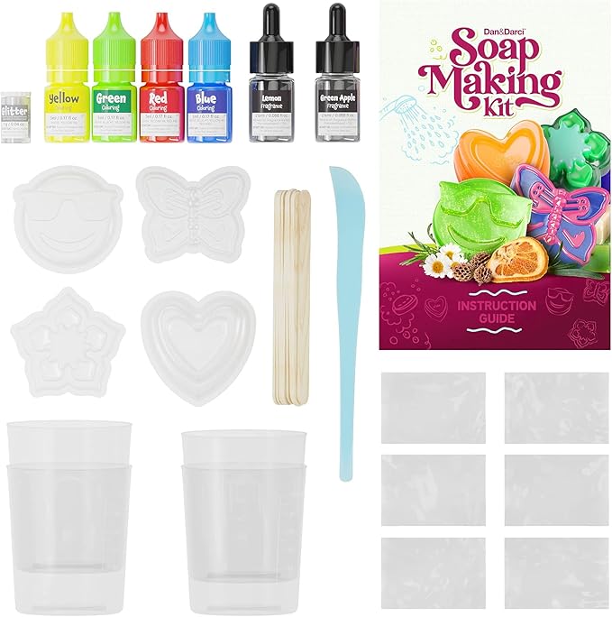 Dan&Darci Soap Making Kit for Kids - Crafts Science Toys - Birthday Gifts for Girls and Boys Age 6-12 Years Girl DIY Kits - Best Educational Craft Activity Gift for 6-12 Year Old Kid