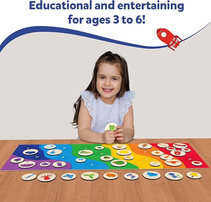 Skillmatics Magnetic Matching Activity - The Alphabet Rainbow, Preschool Learning Toy & Game for Kids, 35+ Magnetic Pieces, Gifts for Girls & Boys Ages 3, 4, 5, 6