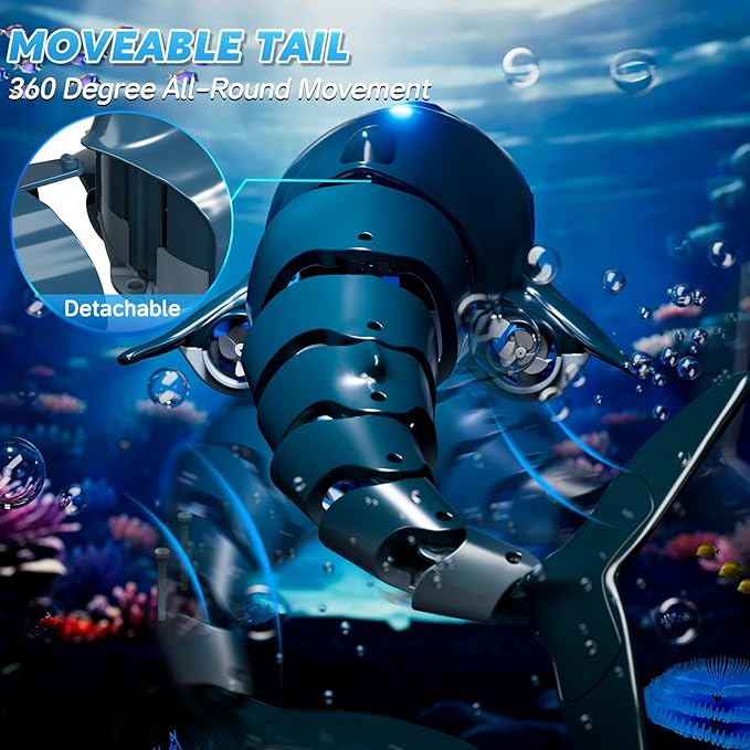 Remote Control Whale Shark Toys for Boys Kids, 1:18 Scale High Simulation Shark for Pool, 2.4Ghz Electric RC Shark Boat Fish Toys with Light & Spray, Toy Shark Gifts for 6 7 8 9 Year olds Kid Boy Girl
