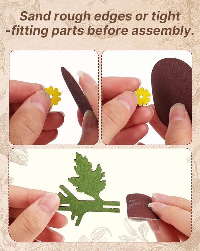 3D Daisy Wooden Puzzles for Adults, DIY Wooden Flower Craft Kit, Artificial Flowers Model Kit to Assemble for Adults.(3.1 * 2.6 * 7.4in 91PCS)