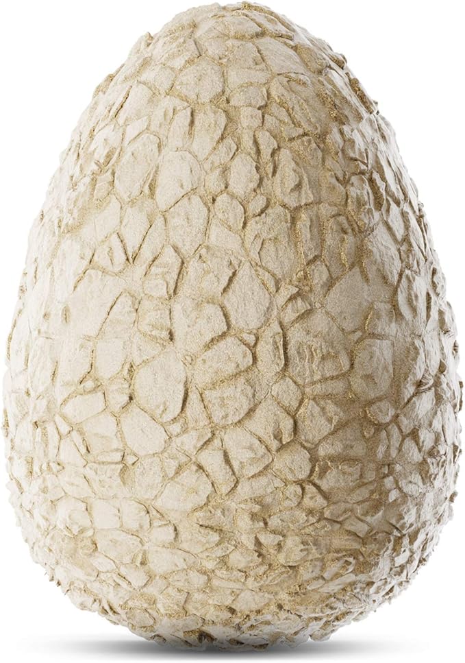 Dan&Darci Jumbo Dino Easter Egg - Unearth 12 Unique Large Surprise Dinosaurs in One Giant Filled Egg -Easter Gifts for Kids - Discover Dinosaur Archaeology Science STEM Crafts Gifts for Boys & Girls