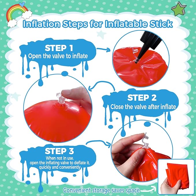 10 FT Rainbow Play Parachute Mole Game with 9 Holes, Indoor/Outdoor Fun for Kids, Families, Schools, Includes 3 Inflatable Sticks & 1 Pump, Perfect for Team Building, Group Activities