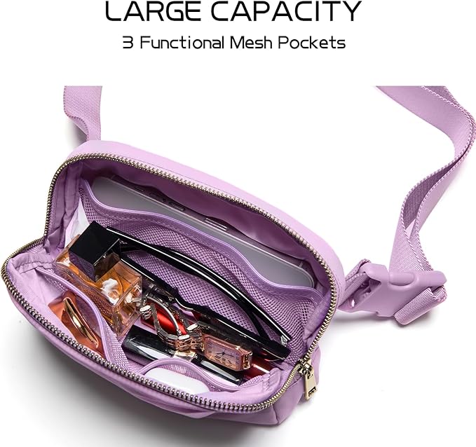 Gitus Gifts for 8 9 10 11 12 Year Old Girls Belt Bag Fanny Pack Crossbody Bags with Initial Letter Patch Cute Stuff Birthday Gifts for Teen Girls Women Personalized Trend Stuff (Lavender-Y)