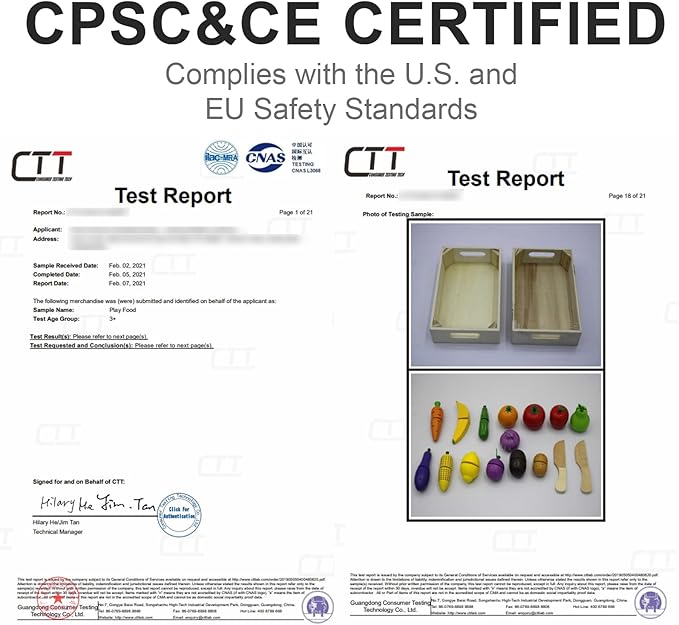 Wooden Play Food for Kids Kitchen Cutting Fruits Toys for Toddlers Pretend Vegetables Gift for Boys Girls Educational Toys