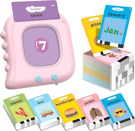 510 Sight Words Talking Flash Cards for Todders 1-3, Pocket Speech Autism Sensory Toys Montessori Learning Resources Kindergarten Preschool Educational Toys, Birthday Gift for Girls